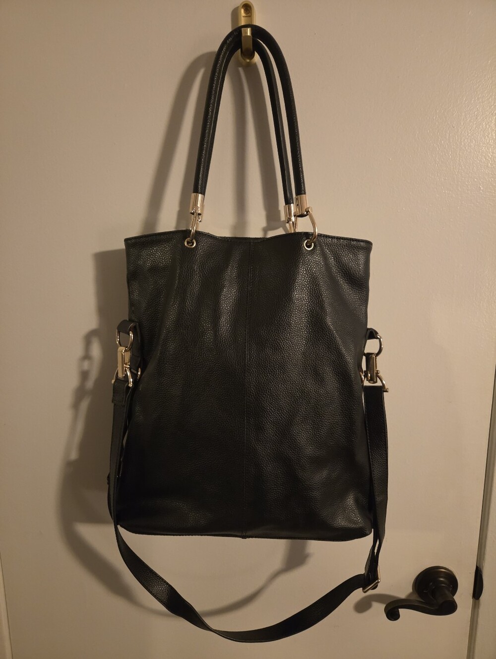 Erica Anenberg Black Leather Shoulder Bag